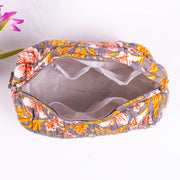 Block Printed Toiletry Bag, Waterproof Wash Bag, Makeup Bag, Cosmetic Bag, Travel Bag with Pockets, India Wood Blocks, Jumbo Wash Bag